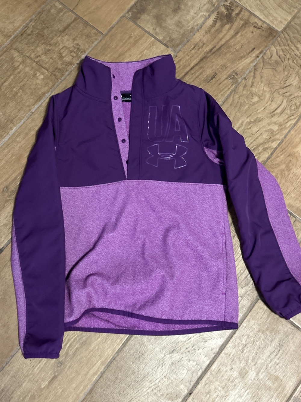 Under Armour Girls' Purple Half-Zip Pullover Jacket